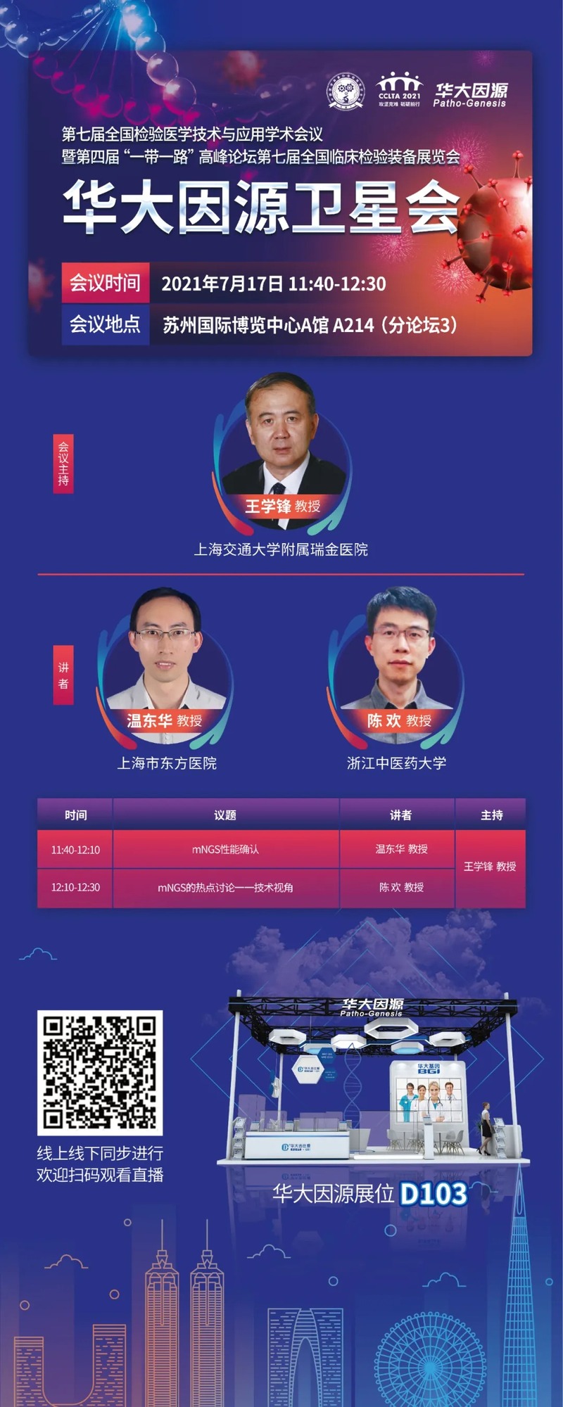 2-第七届全国检验医学技术与应用学术会议(CCLTA 2021) 暨第四届“一带一路” 高l峰论坛 华大因源卫星会.jpg